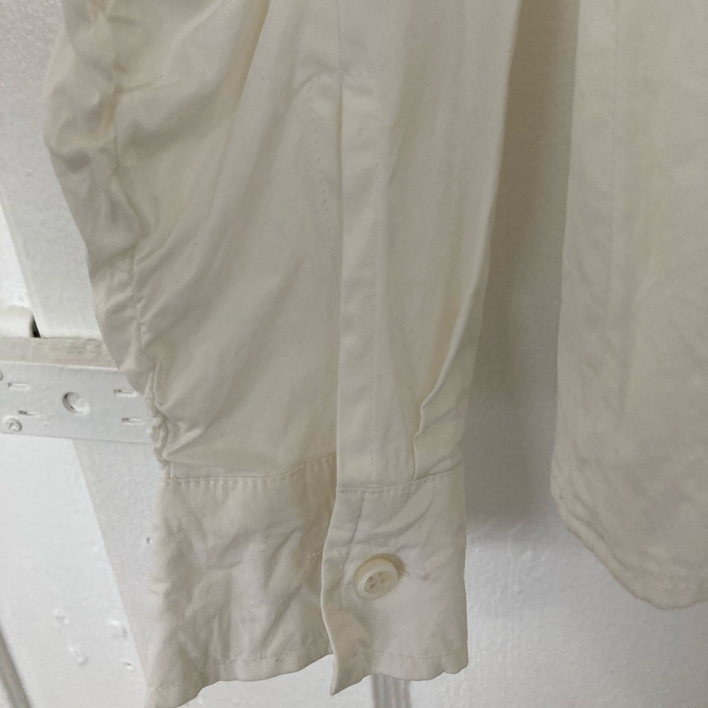 Tailored cotton wrap style bow blouse - Picture 3 of 3